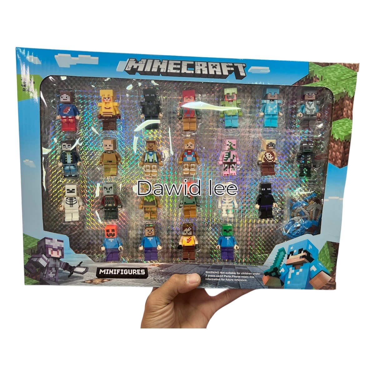 zestaw figurki minecraft