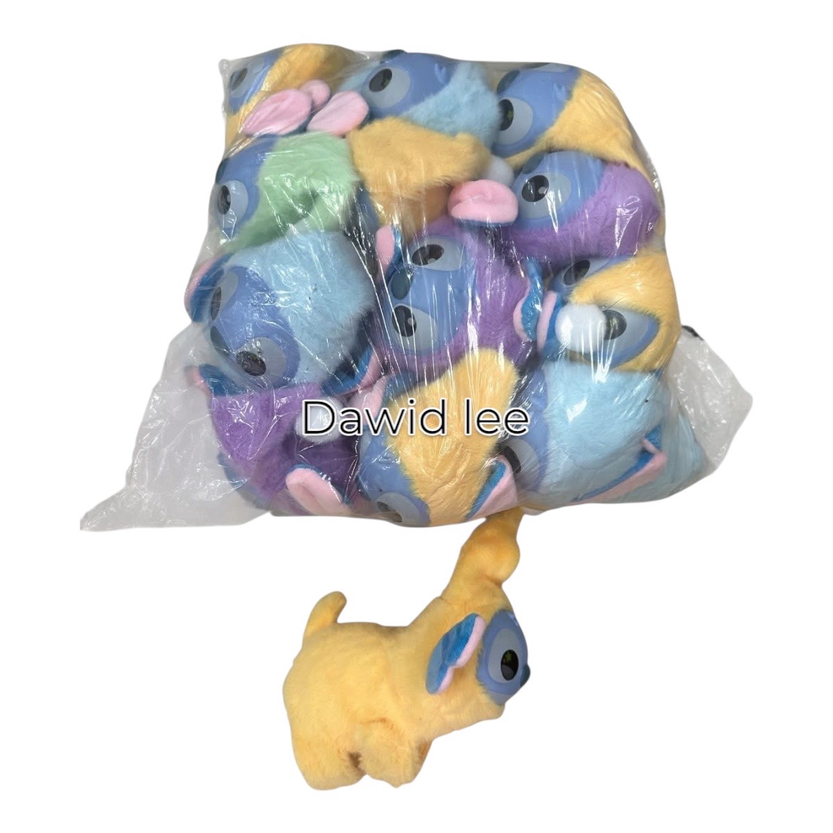 stitch na ręka Led, muzyka i krecik ogon