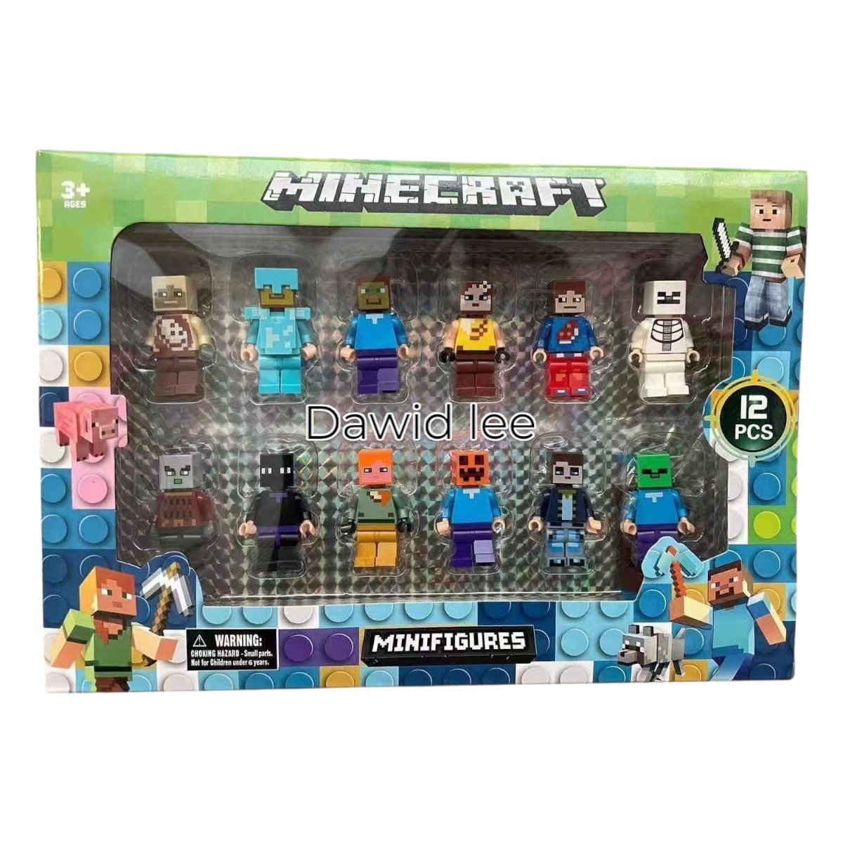 zestaw figurki minecraft