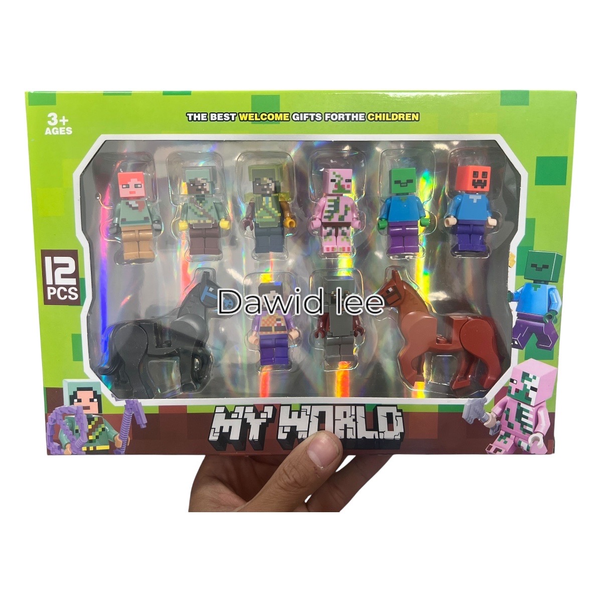 zestaw figurki minecraft