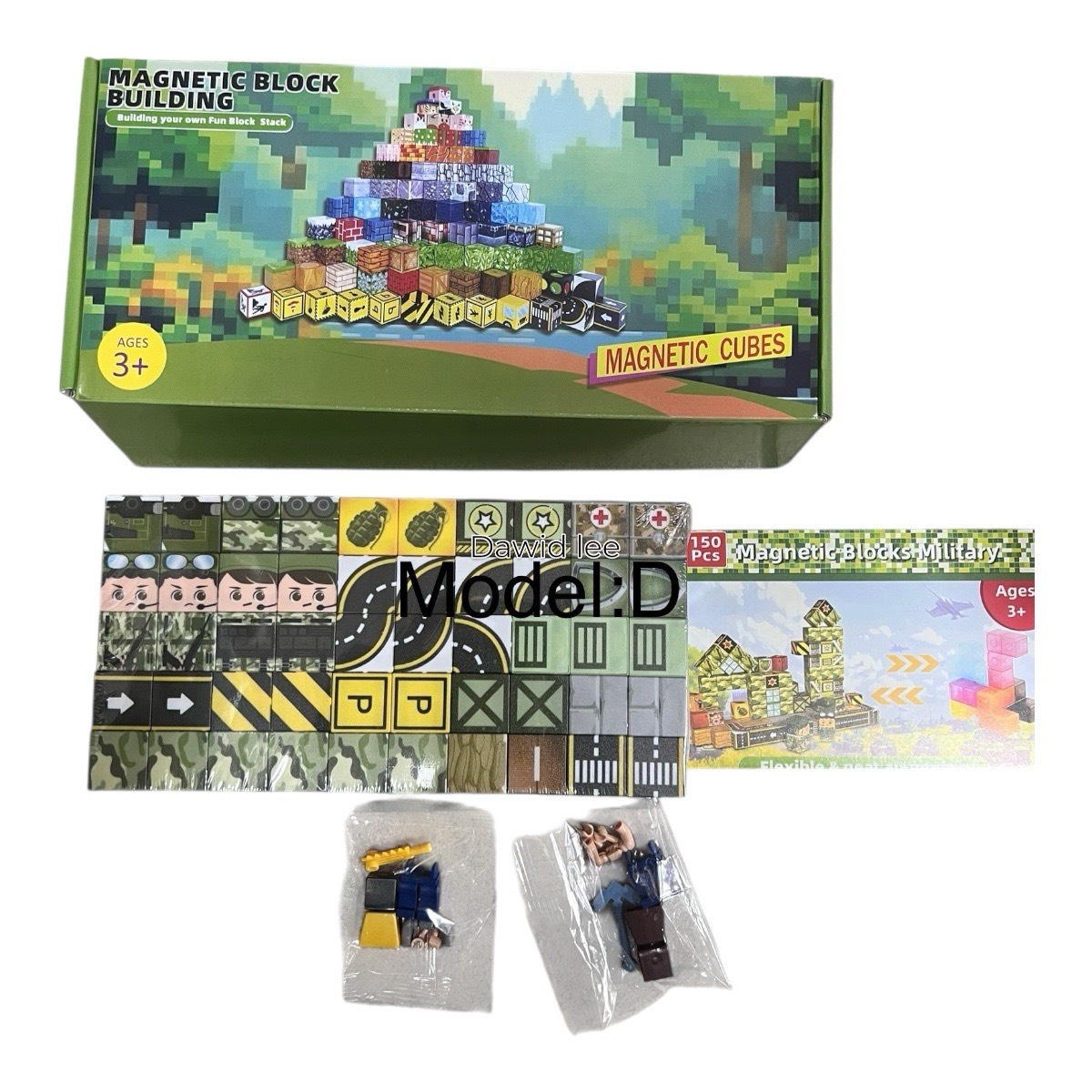 klocki magnet 150pcs model D