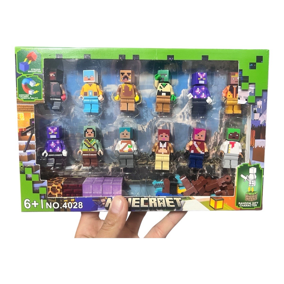 zestaw minecraf 12pcs