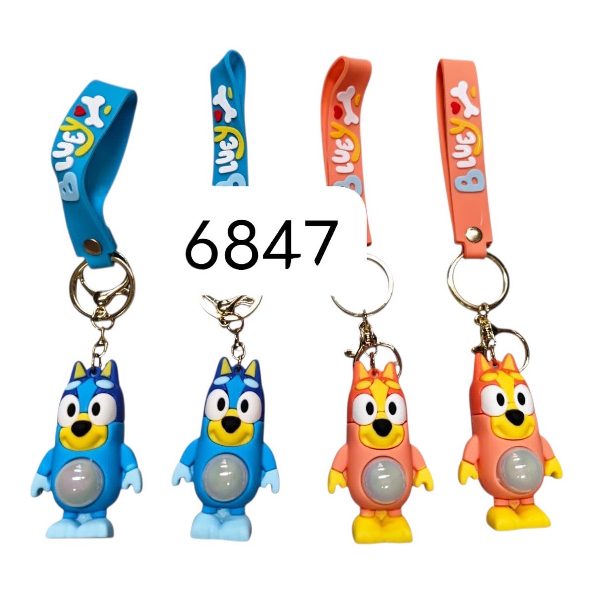 breloczki bluey led gumowe