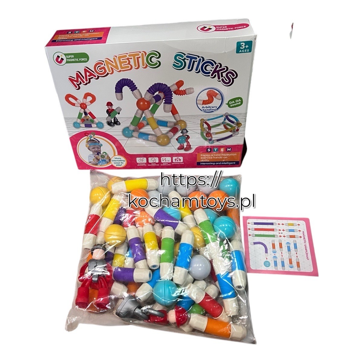 magnetic sticks 58pcs