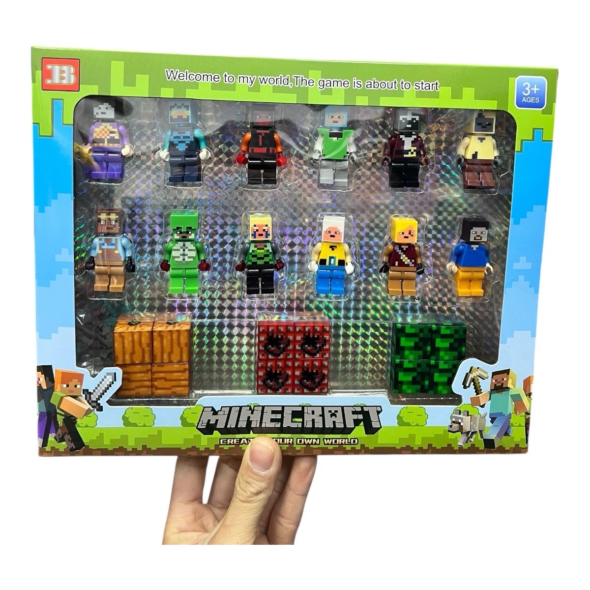 zestaw 12pcs minecraft