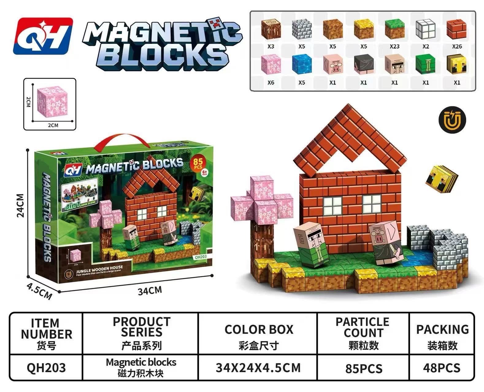 klocki magnet 85pcs