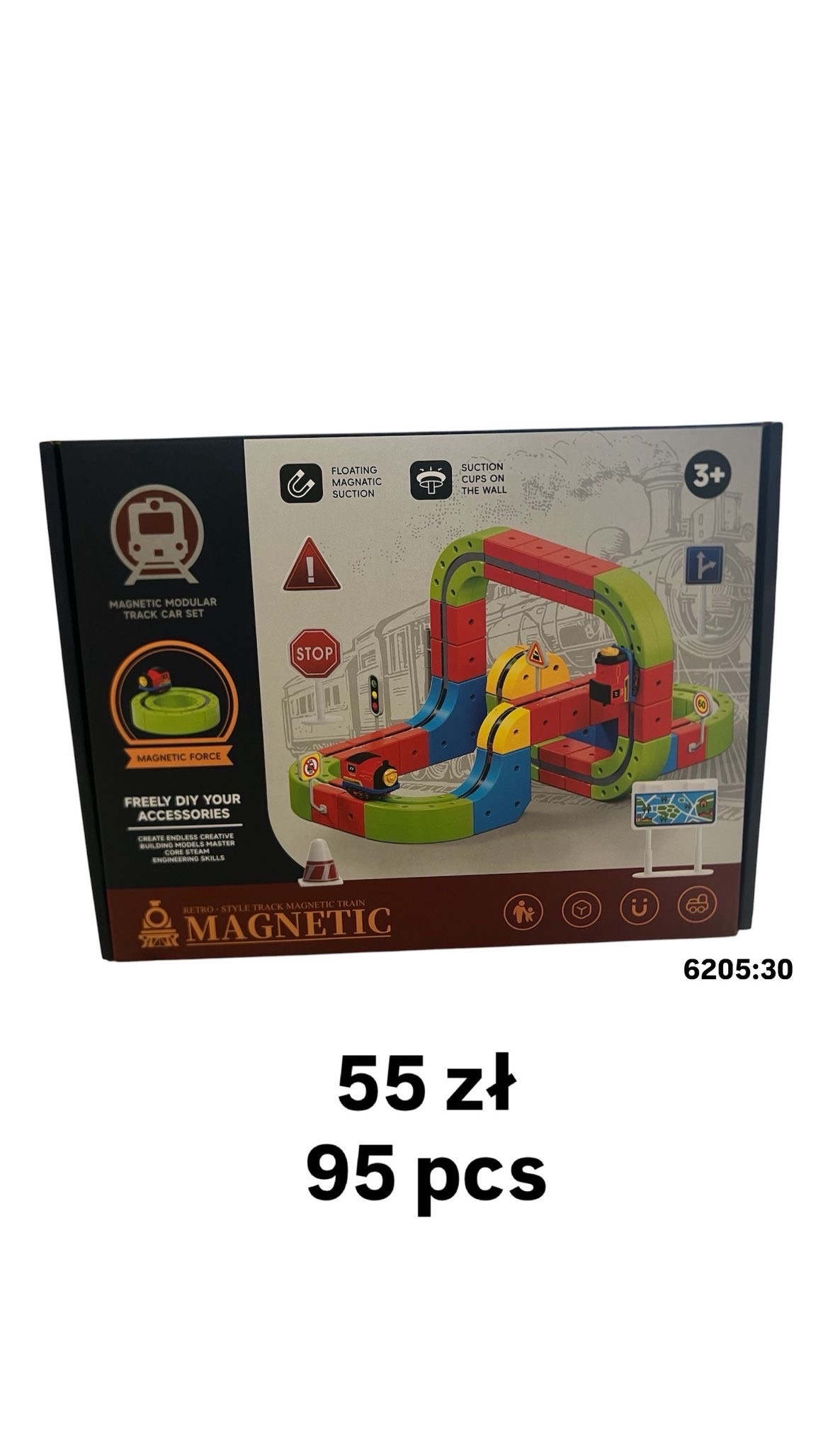 Klocki Magnetyczne pociąg 95pcs
