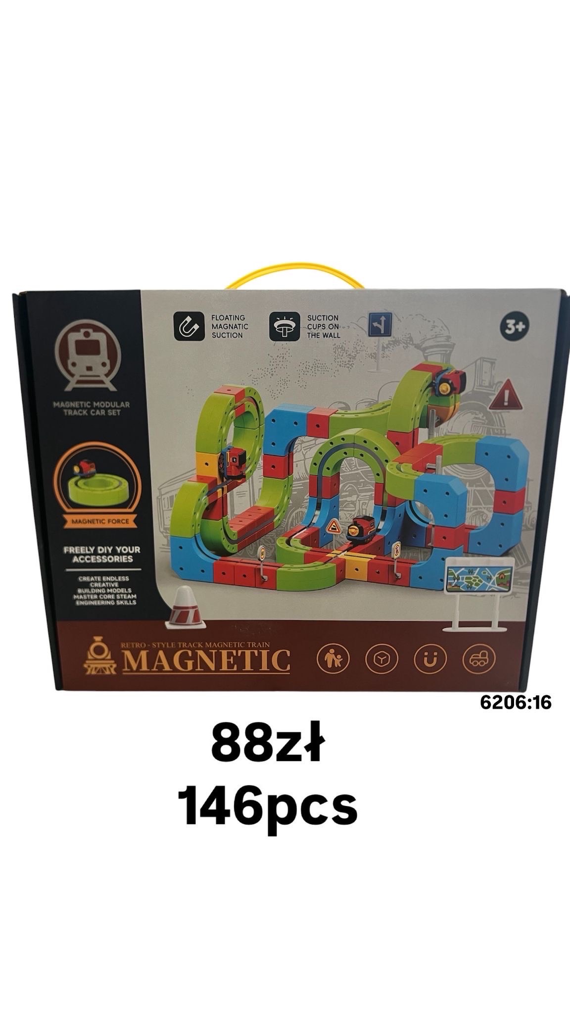Klocki Magnetyczne pociąg 146pcs