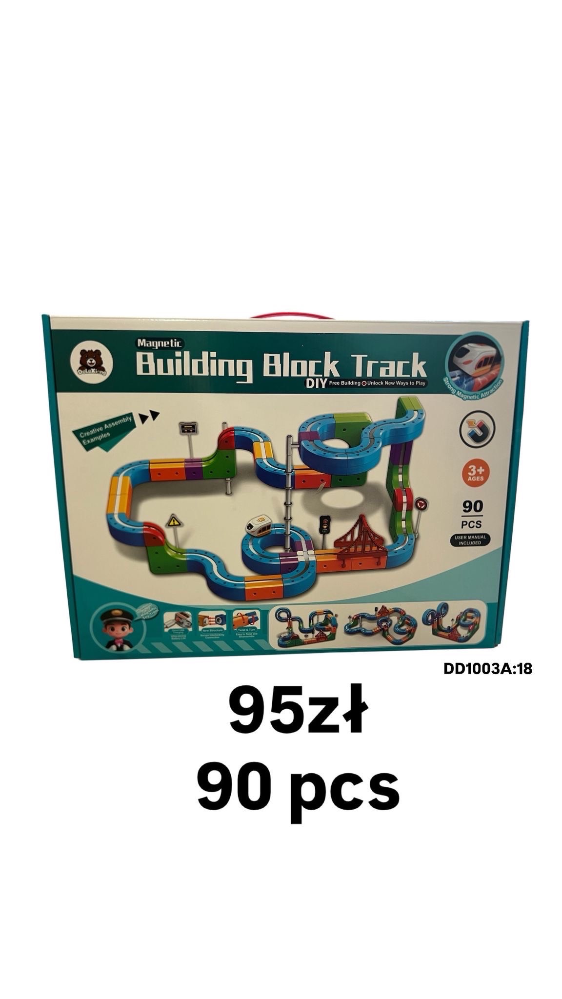 Klocki Magnetyczne pociąg 90pcs