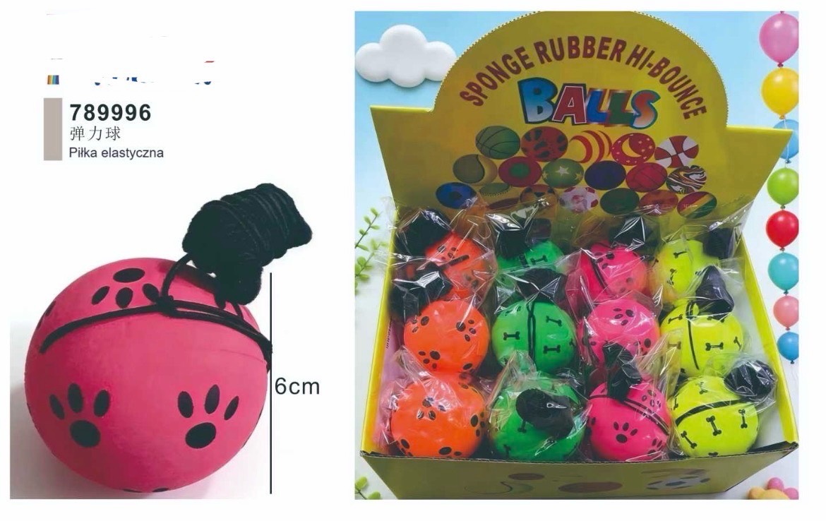 pilka na gumce rozmiar 6cm