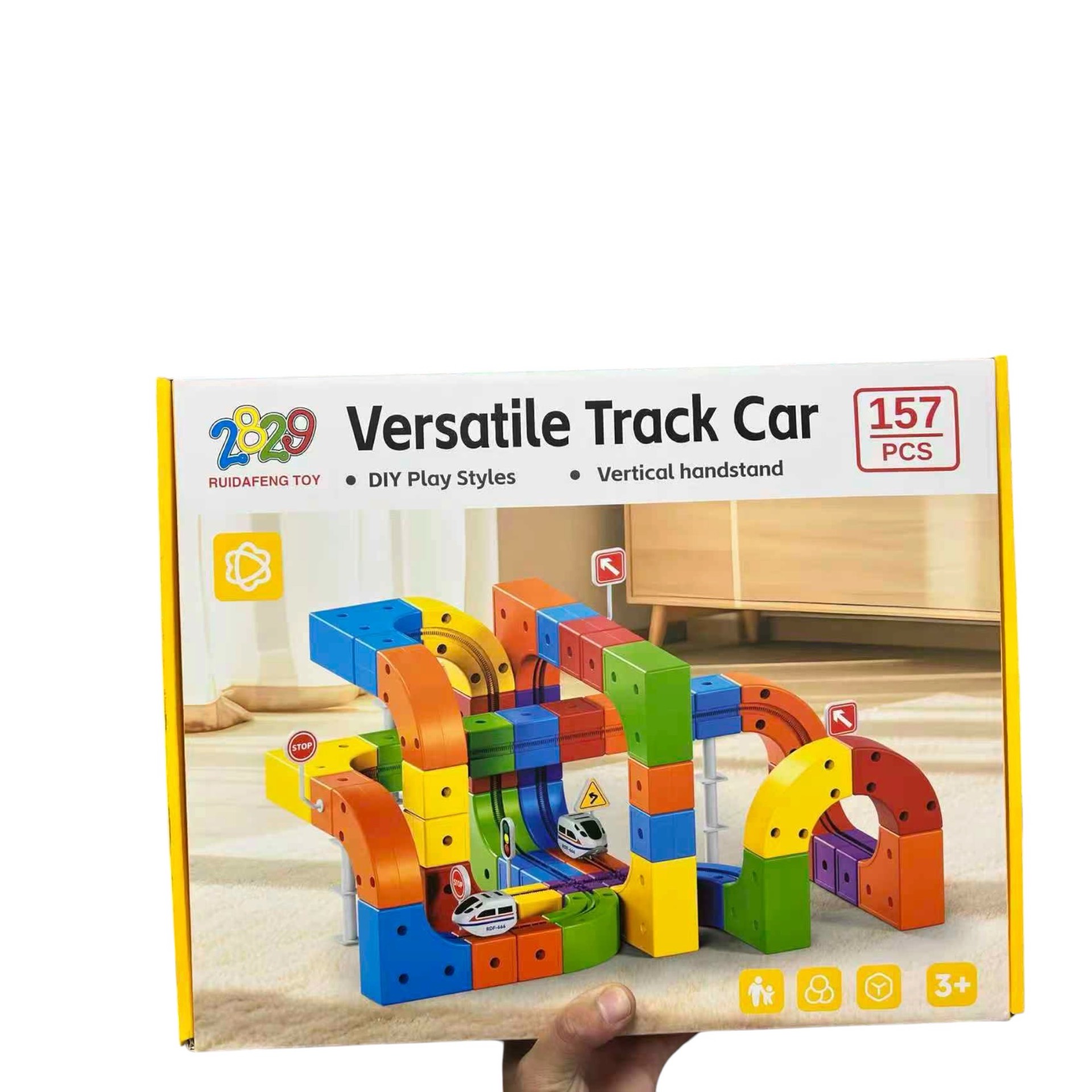 Klocki Magnetyczne Pociąg Kolejka 157pcs