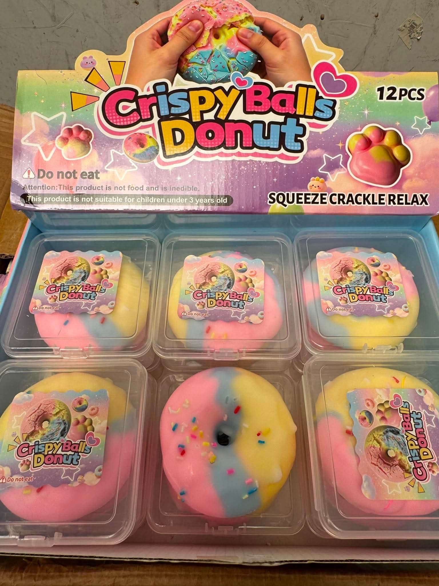 Crispy Balls Donut – Gniotek antystresowy z chrupiącymi kuleczkami