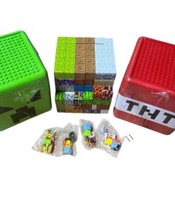 klocki minecraft 200e+ 4 figurki